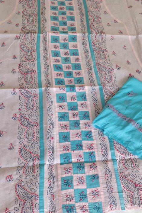 Front image of Chikankari cotton dress material